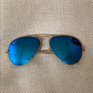 Blue Polarized Aviator Ray Bans